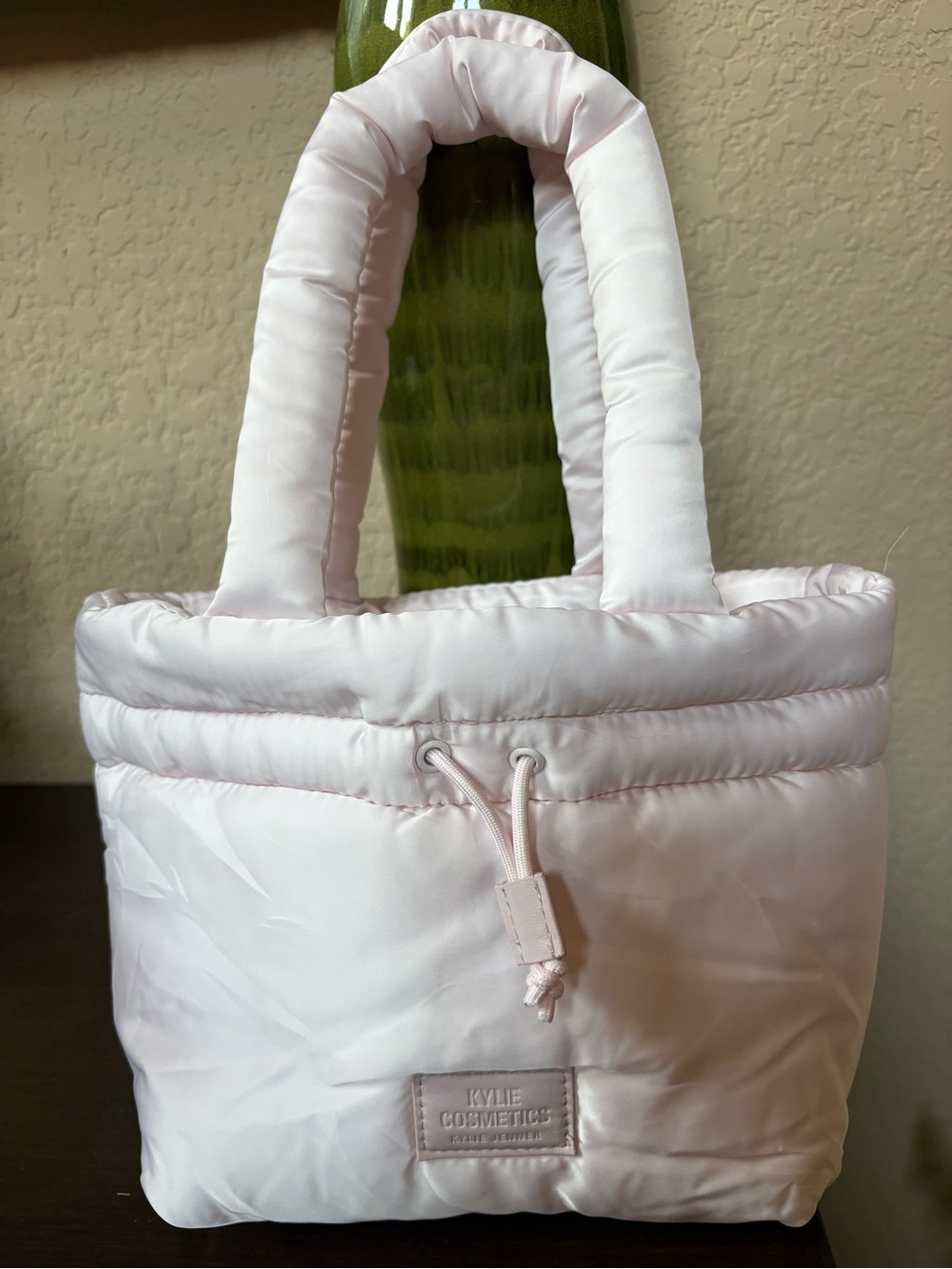 Kylie Cosmetics Light Pink Quilted Puffer Tote Bag NWOT